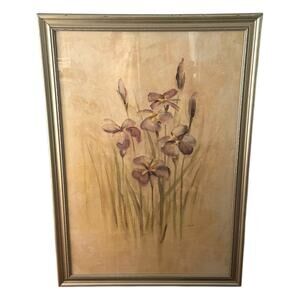Framed & Mated Artwork Large - Floral Print by BLUM - EUC